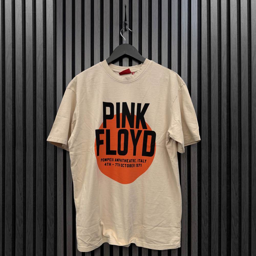 Pink Floyd - Unplugged Pompeii Circle Wash Unisex Tshirt - Cream